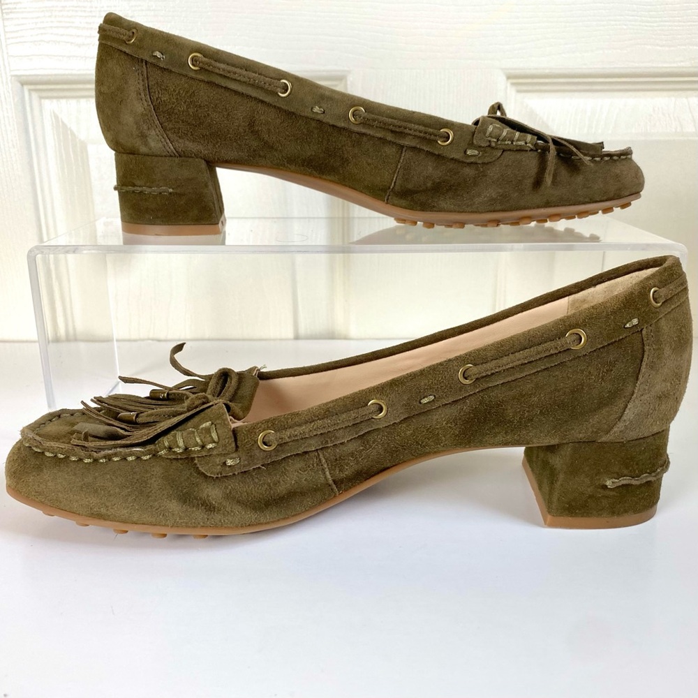 Nine West Olive Suede Moccasins - Picture 2 of 12
